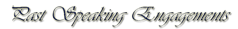 Past Speaking Engagements